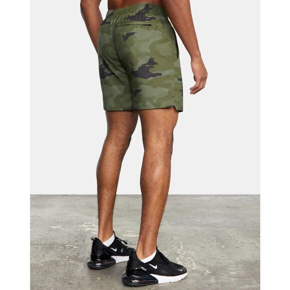 RVCA Men's Yogger IV Shorts Large Green Camouflage Athletic Unlined NWT - Picture 5 of 16